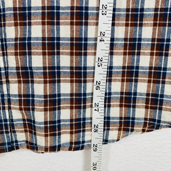 Skechers Plaid Pearl Snap Western Shirt Sz M Work Flap Pockets Short Sleeve Norm - Picture 12 of 12